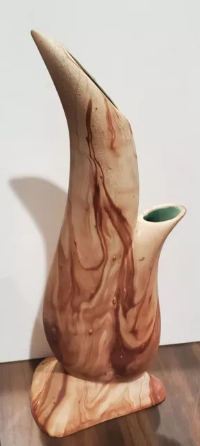 Vintage Rocky Mountain Pottery Romco Faux Wood Grain  Vase USA