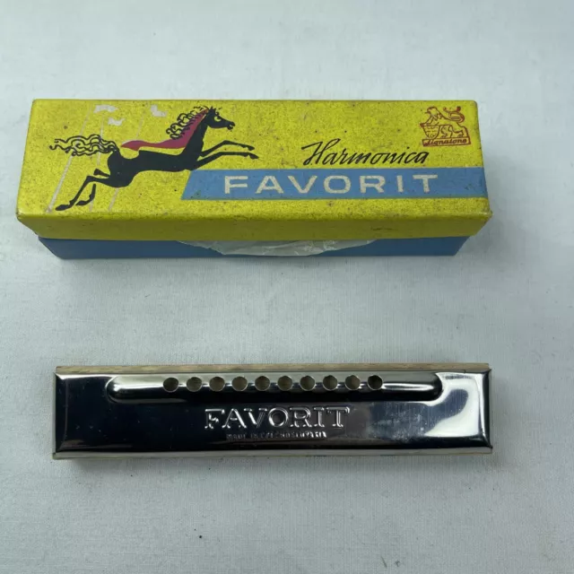 Harmonica favorit vintage en boite dorigine bon etat