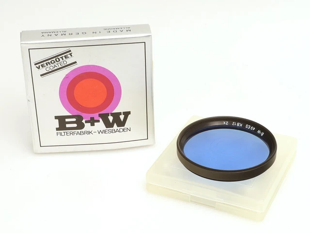 B+W BLAUFILTER BLAU Filter KB 12 Flood (80 B) 2x E49 ⦰ 49mm EUR 29,90 ...