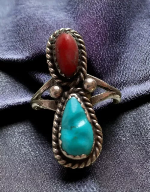 Vintage Sterling Silver Navajo Ring - unsigned size O