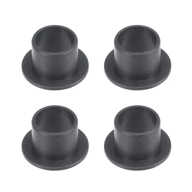 Flangiato Manica Cuscinetti 10mm Alesaggio 12mm DE 10mm Lunghezza Nero 4pz