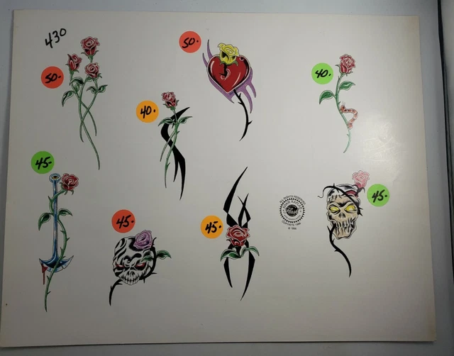 Arte del tatuaje flash de flores tribales de Adam Kaplan