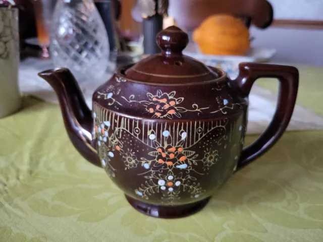 Vintage Hand Painted Ceramic Teapot - Made in Japan
