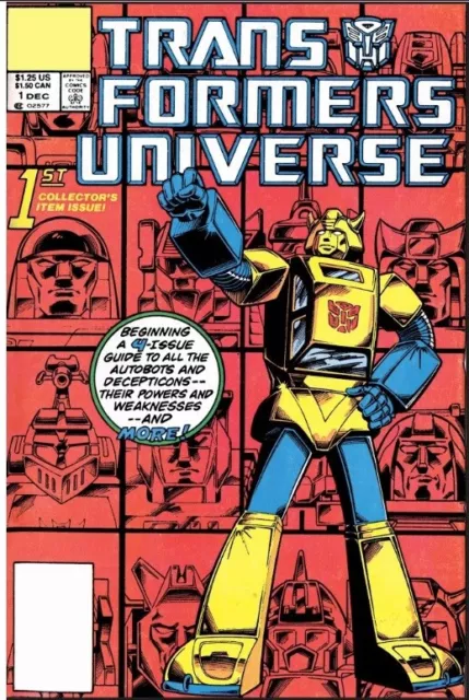 TRANSFORMERS UNIVERSE MARVEL COMICS NEWSSTAND VOL #1 DECEMBER 1986 1st ISSUE