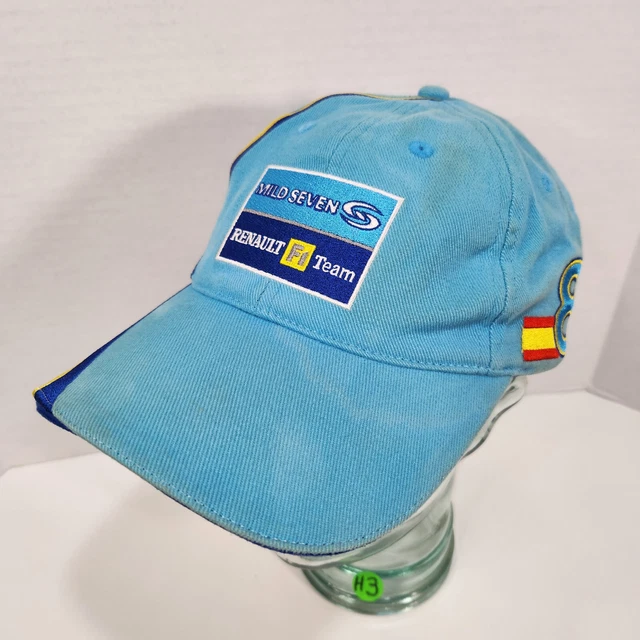 MILD SEVEN Renault F1 team baseball cap hat Light Blue blue & yellow stripe(H~3)