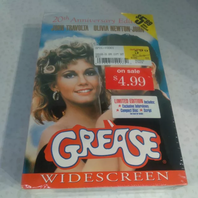 PARAMOUNT VHS GREASE 1978 20th Anniversary Ed Widescreen w/ Screenplay