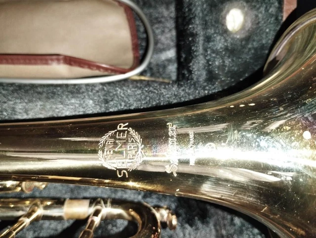 Ancienne Trompette 75 A Piston Henri Selmer Paris En Boite 3