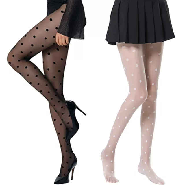 sofsy Polka Dot Tights Women [Made in Italy] 20 Denier Patterned Tights -  Sheer Nylon Pantyhose Stockings with Designs