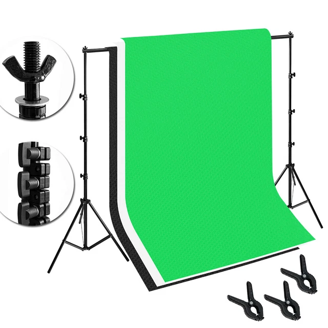 Teleskop Fotostudio Hintergrundsystem 2,6x3m Stativ Hintergrund Komplettset TOP