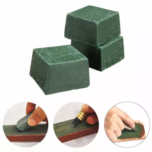 3x Green Leather Strop Sharpening Polishing Compound Leathercraft Abrasive Tool