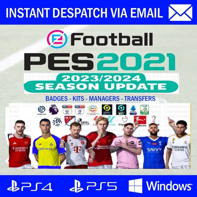 Pes 2021 Option file update season 2023/2024 for PS4 PS5 & Pc