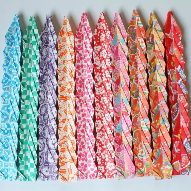 Japanese Washi Chiyogami Paper Crane shower, 100 Handmade Origami Cranes 2