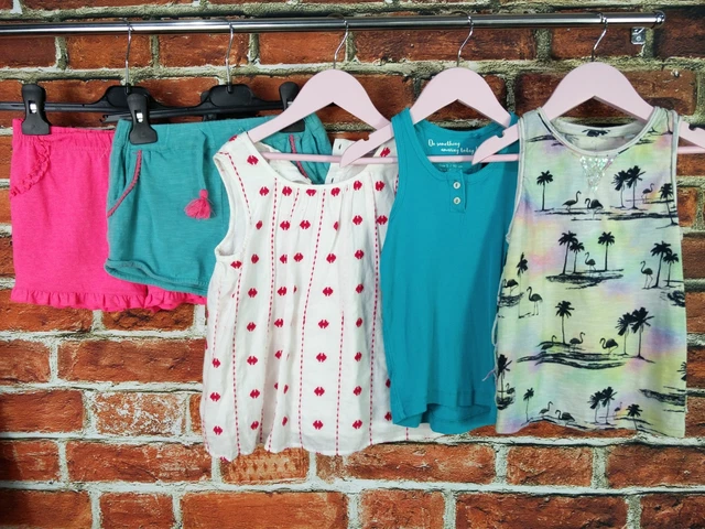 Girls Bundle 4-5 Years Next Zara M&S Fat Face Summer Beach T-Shirts Shorts 110Cm