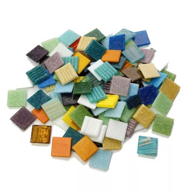 glass Mosaic Pieces Tile Multicolor Glass Mosaic Tiles  Handmade Crafts Lovers