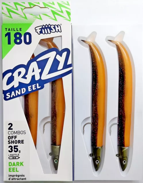 Fiiish Crazy Sand EEL 180mm. Alle Farben, Körper, Doppel Combos, JIG Kopf, Meer