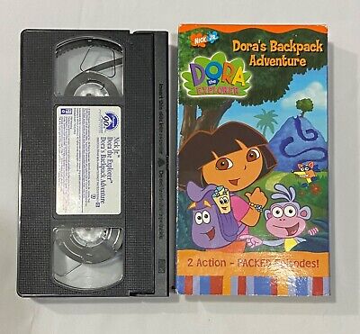 VINTAGE NICKELODEON DORA the Explorer Backpack Adventure VHS Video Tape ...