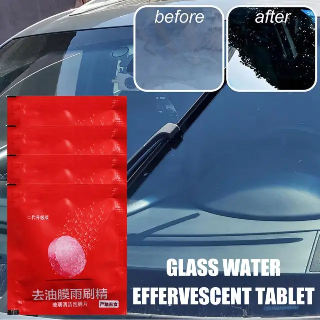 1-10X tabletas efervescentes para automóvil película de aceite para quitar parabrisas - limpiaparabrisas R7Q6