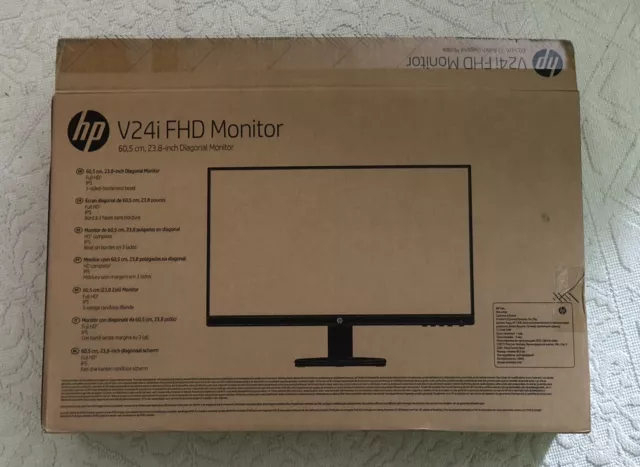 Monitor HP V24i, Schermo 24 Pollici IPS Full HD, 1920 x 1080