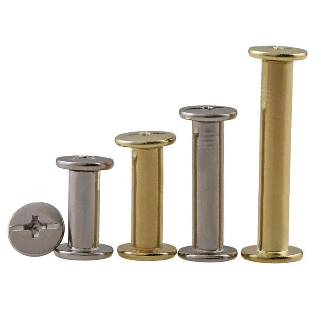 Set 30 Viti Chicago Per Rilegatura - Ottone Placcato, 5mm X 25mm, Per Album E Artigianato - Foto 6