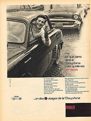 Publicite Advertising 124  1959  Renault   Dauphine