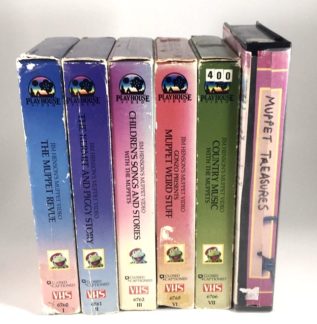6 MUPPET PLAYHOUSE VHS 1985 Jim Henson 676066 Treasures Weird Stuff