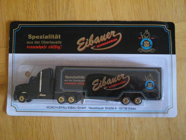 Camion Publicitaire Miniature 1:87 - Skoda S 706 Avec Remorque Münch Bräu - Dans Blister D'origine