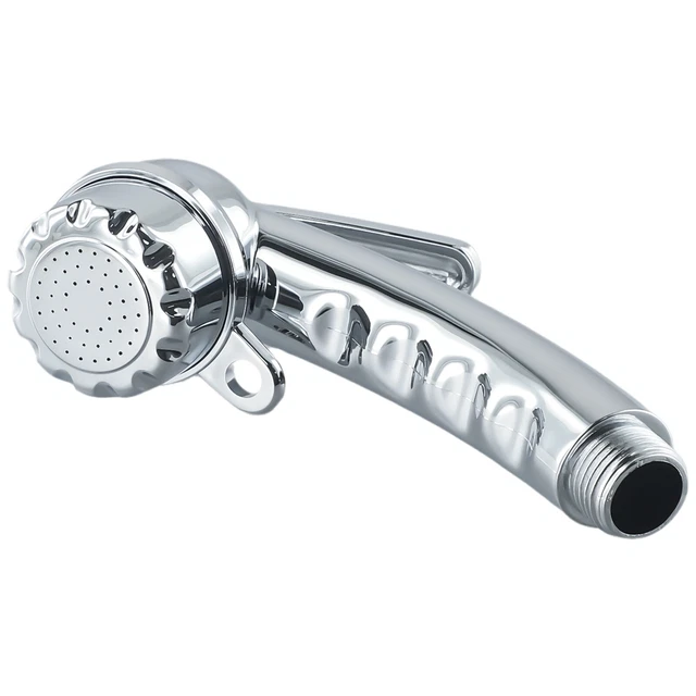 Accessori soffione doccia argento con pulsante start/stop 14,5 cm 1x regolabile
