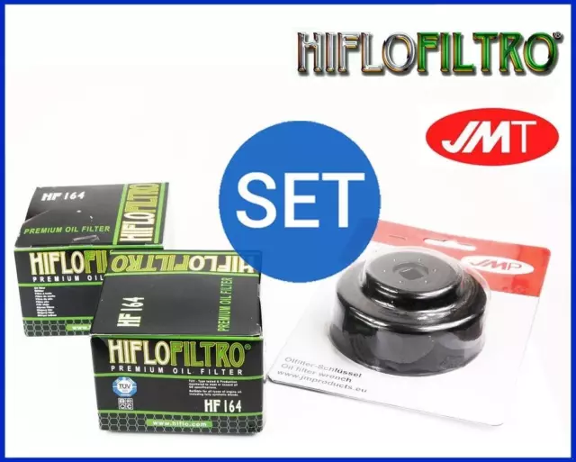 2x Hiflo Filtre Huile HF164 + Clé de Filtre à Huile pour BMW C 650 Gt ABS