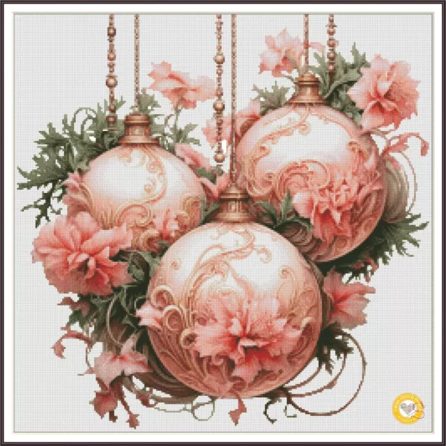 Christmas Balls 1427 Chart Counted Cross Stitch Pattern Needlework