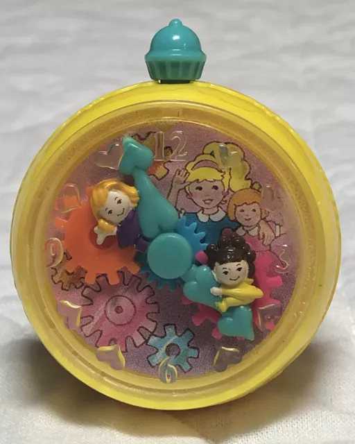 Polly Pocket 1994 Bluebird Toys Clock Gears McDonalds Play Watch Belt Clip #3