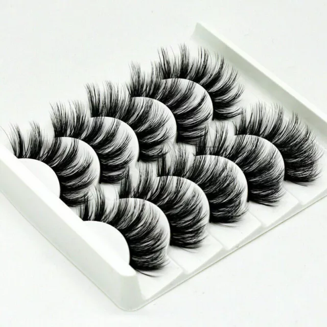 5Pairs 3D Natural False Eyelashes Long Thick Mixed Fake Eye Lashes Makeup Mink