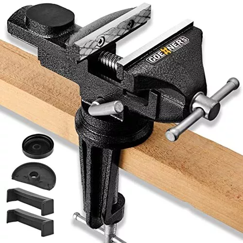 Table Vise Bench Vise Universal 360° Swivel Clamp-On Portable Home Vice 3.2''