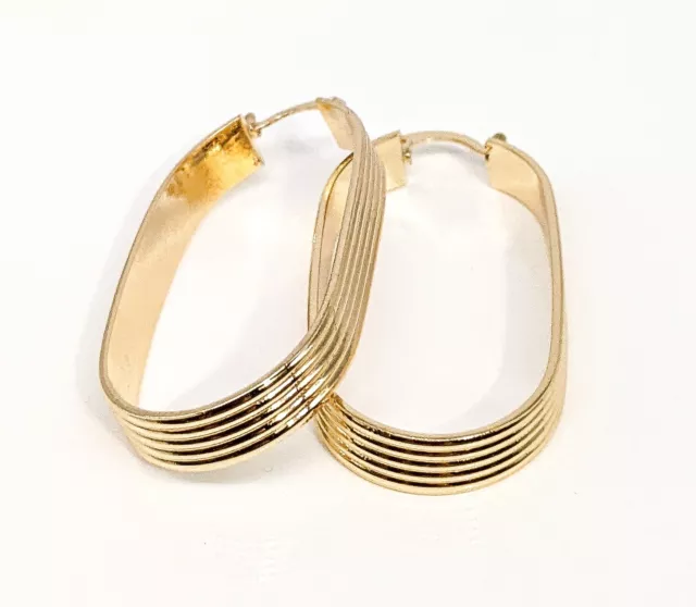 REAL 14K GOLD Filled Hoop Earrings, Arracadas Aretes de Oro Laminado para  Mujer $22.99 - PicClick