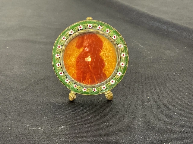 Ancienne Broche Porte-photos Vintage - Bijou Rétro Avec Cadre Miniature