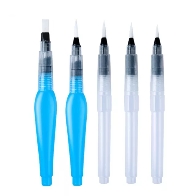 3/6Pcs Fine Water Brush Pen Set Nail Oil Pen for Aquarelle Watercolor Painting