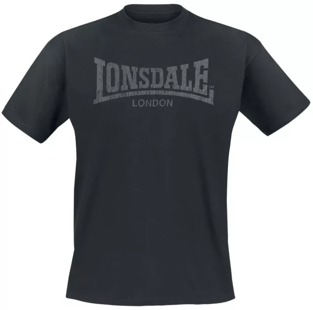 Lonsdale London Logo Kai Männer T-Shirt schwarz  Männer Streetwear