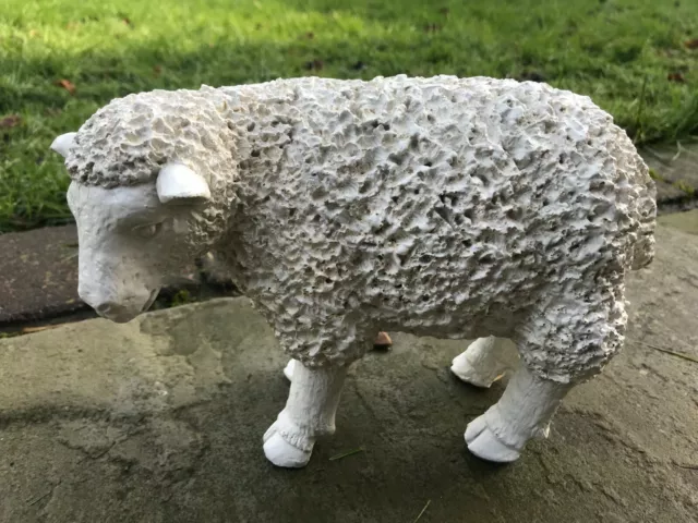 Standing Baby Sheep Figure, Lamb Garden Statue, Farm Animal Patio Lawn Ornament