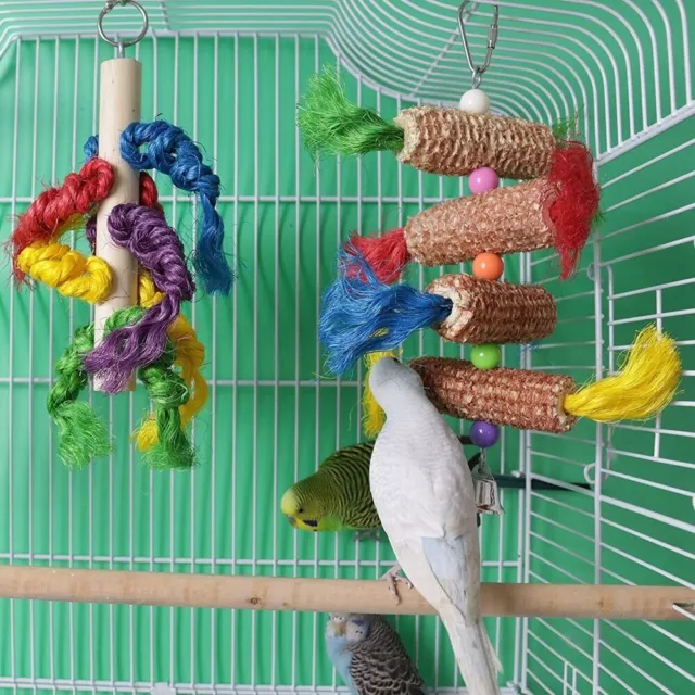 3PCS Corncob Bird Toys  Parrot Chew Toys