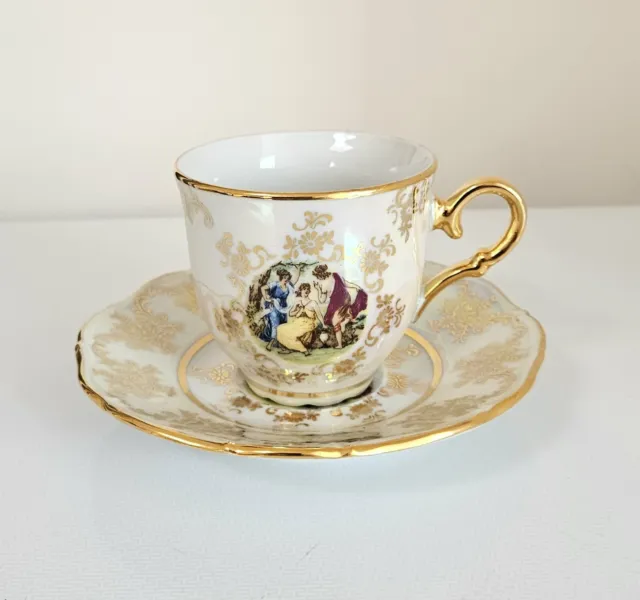 Small Porcelain Cup And Saucer From The Chech Republic