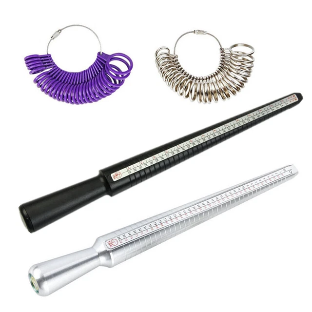 METAL RING SIZER Gauge Mandrel Finger Sizing Measure Stick Standard