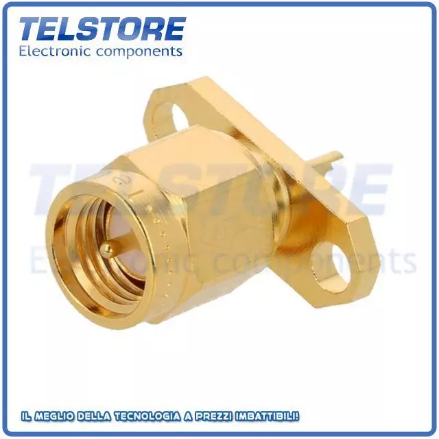 1pcs  Presa SMA maschio dritto 50 ohm saldatura teflon dorato J01150A0161