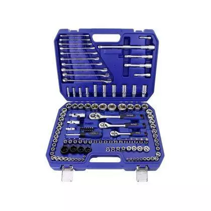 BlueSpot 1/4", 3/8" & 1/2" Metric & SAE Socket and Spanner 120Pcs Set