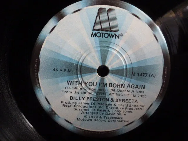 BILLY PRESTON & SYREETA " With you I'm born again / " 7"Vinyl Record 45rpm