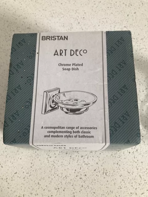 Bristan Art Deco Chrome Plated Soap Dish New In Box. Top Quality Bathroom Item.