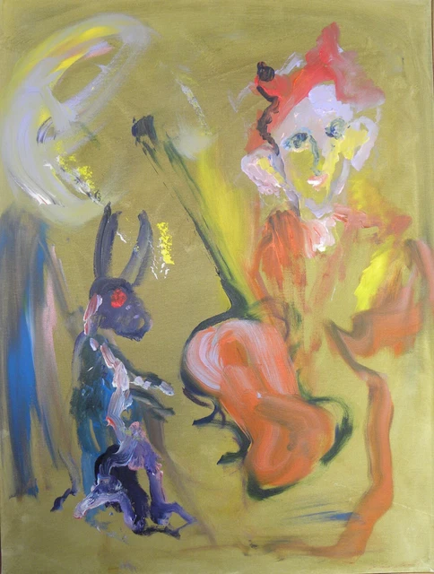 Ernesto TRECCANI (Milano 1920-2009) IL PICCOLO DIAVOLO capolavoro su TELA 80x60