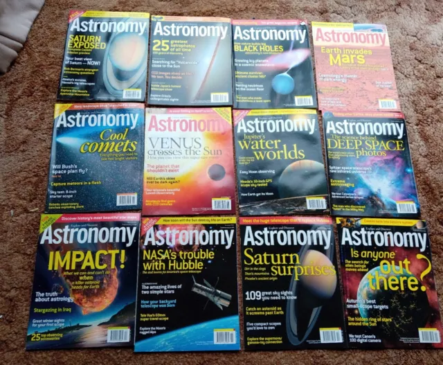 Astronomy Magazine Bundle January  - December  2004