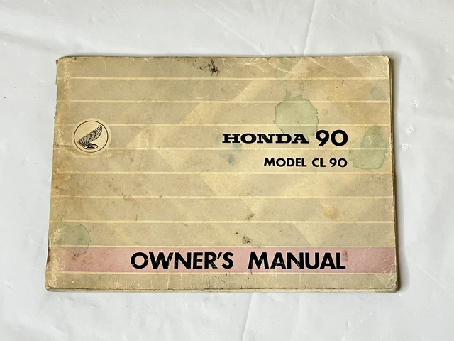 Vintage 1968 HONDA 90 Model CL90 Owner's Manual