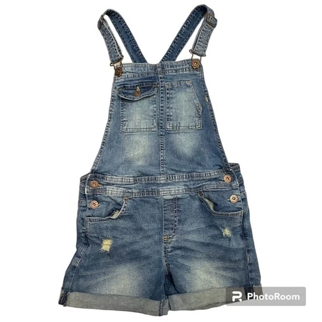 Lucky Brand Girls Distressed Overalls Size 14