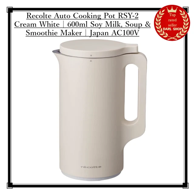 RECOLTE RSY-2W MÁQUINA de Sopa Automática 600ml Crema Blanco