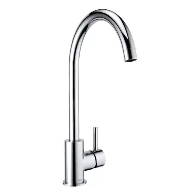 Deva Insignia Chrom Mono Küchenspüle Mixer Wasserhahn, drehbarer Auslauf, Keramik